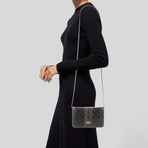 Chanel Python Boy Wallet On Chain - Picture 5 of 6